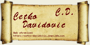 Ćetko Davidović vizit kartica